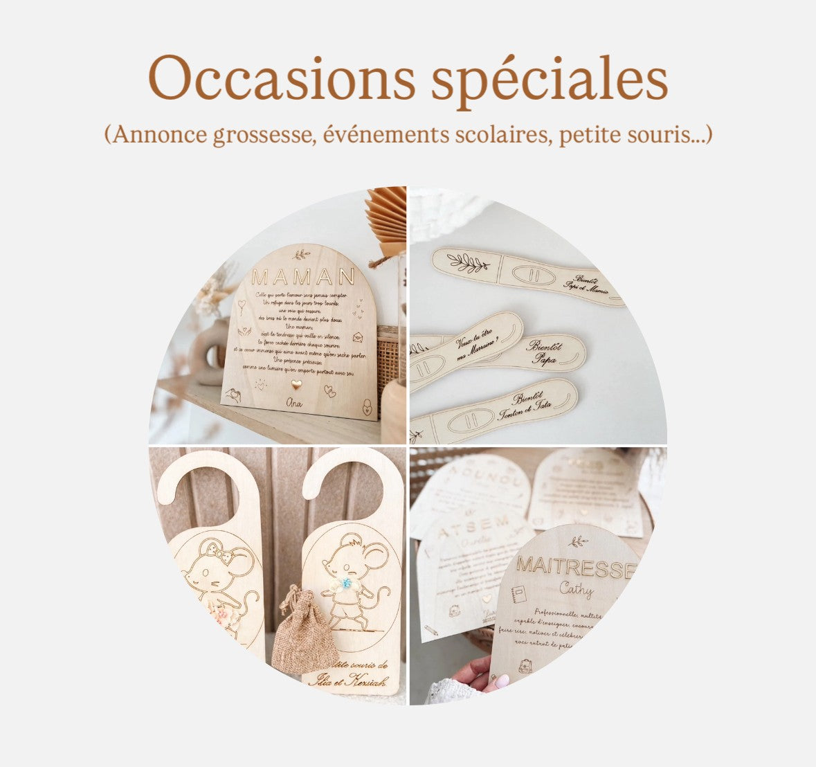 Occasions spéciales - pancartes personnalisées