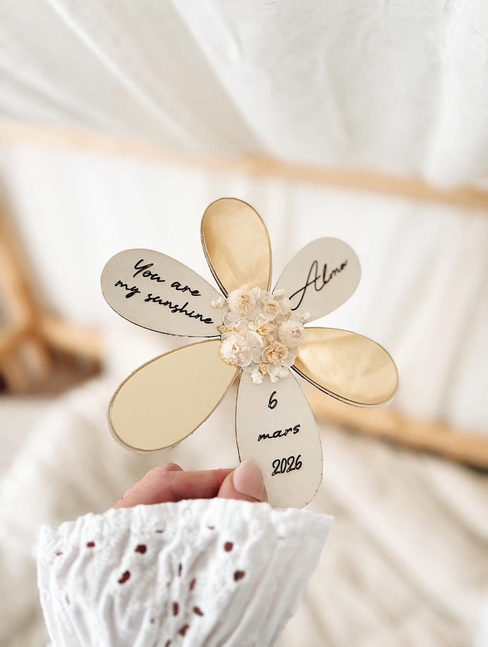Fleur de naissance personnalisée