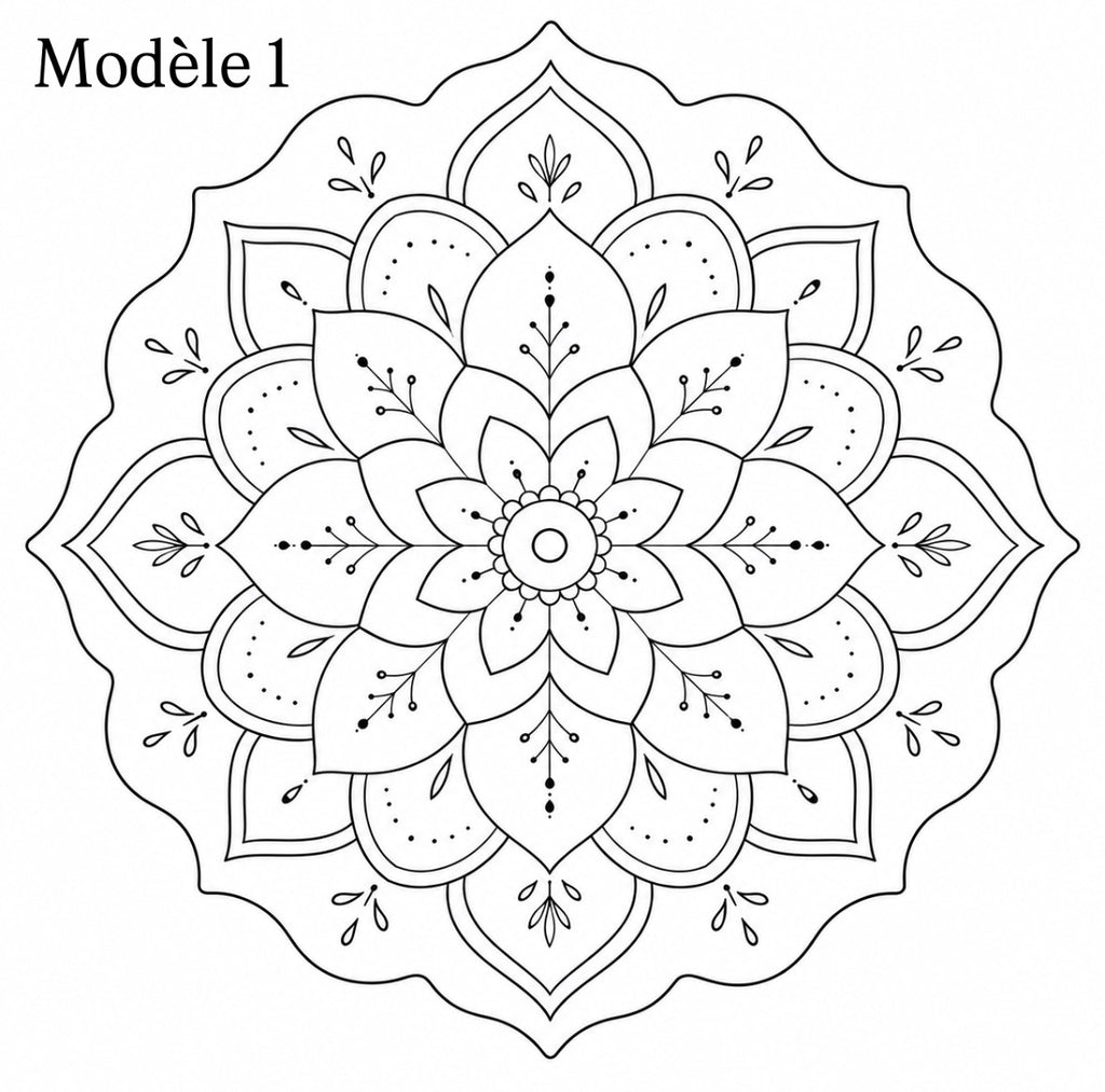 Mandalas personnalisés (2 modèles au choix)