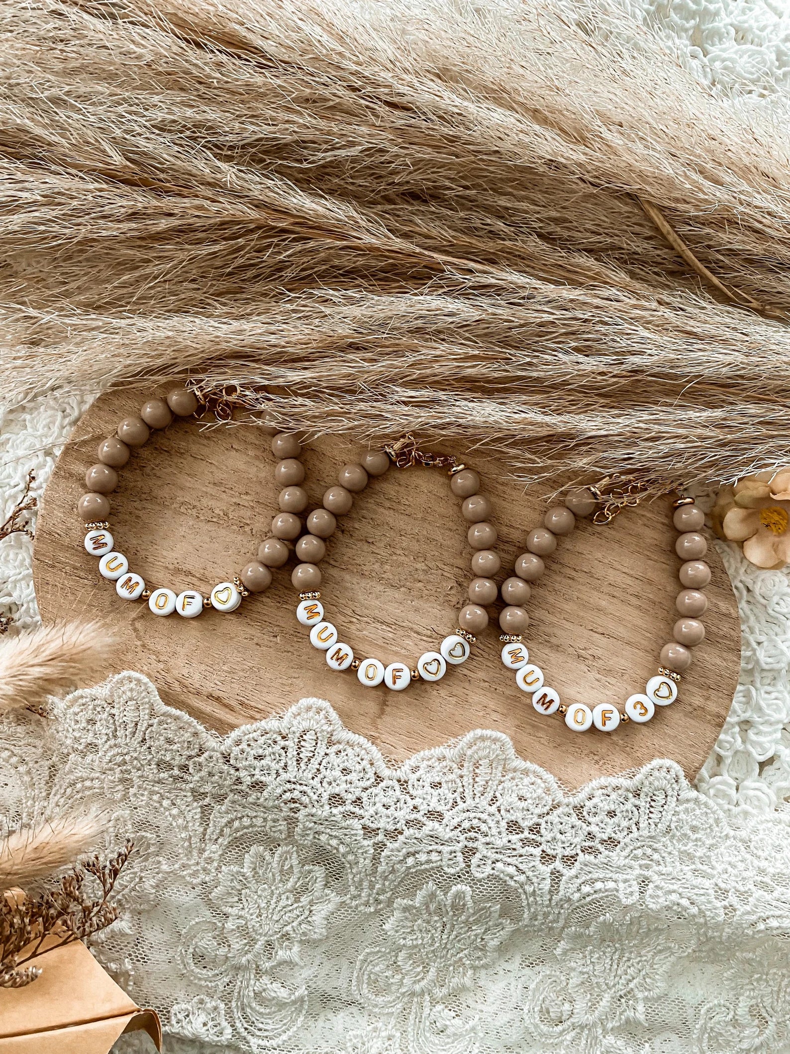 Bracelet MUM OF - Taupe