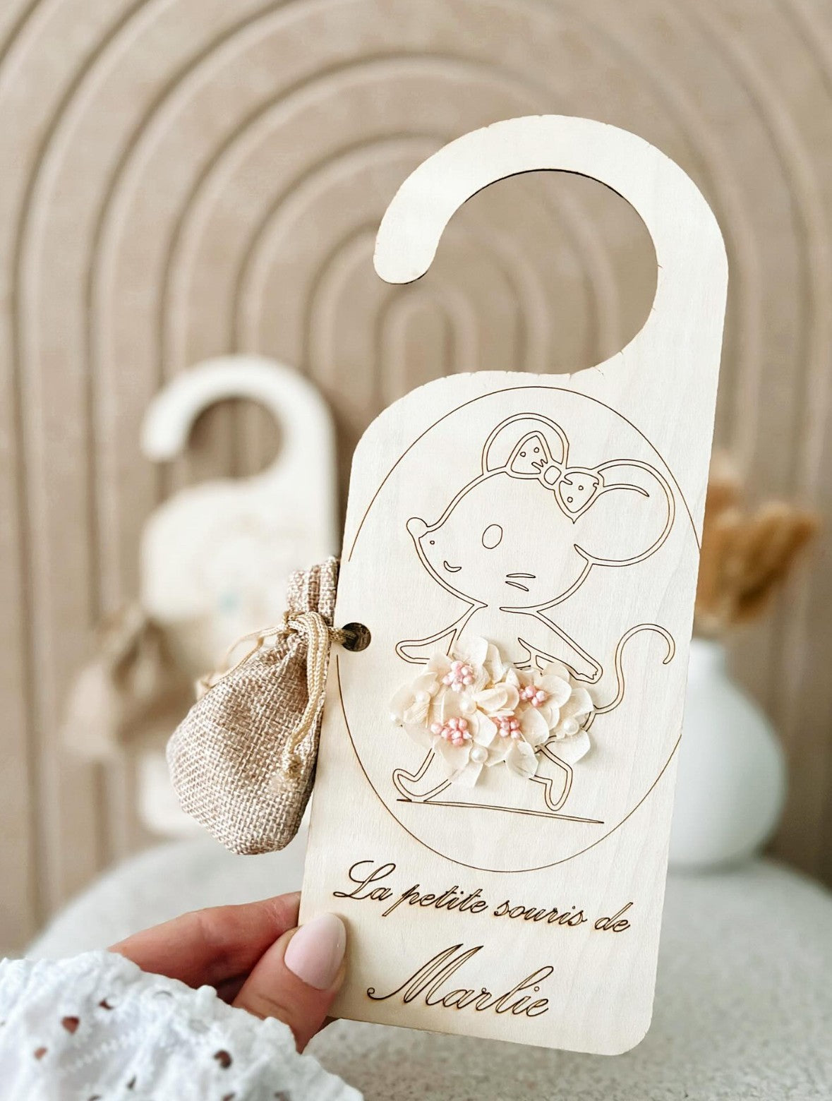 Pancarte de porte personnalisée - La petite souris