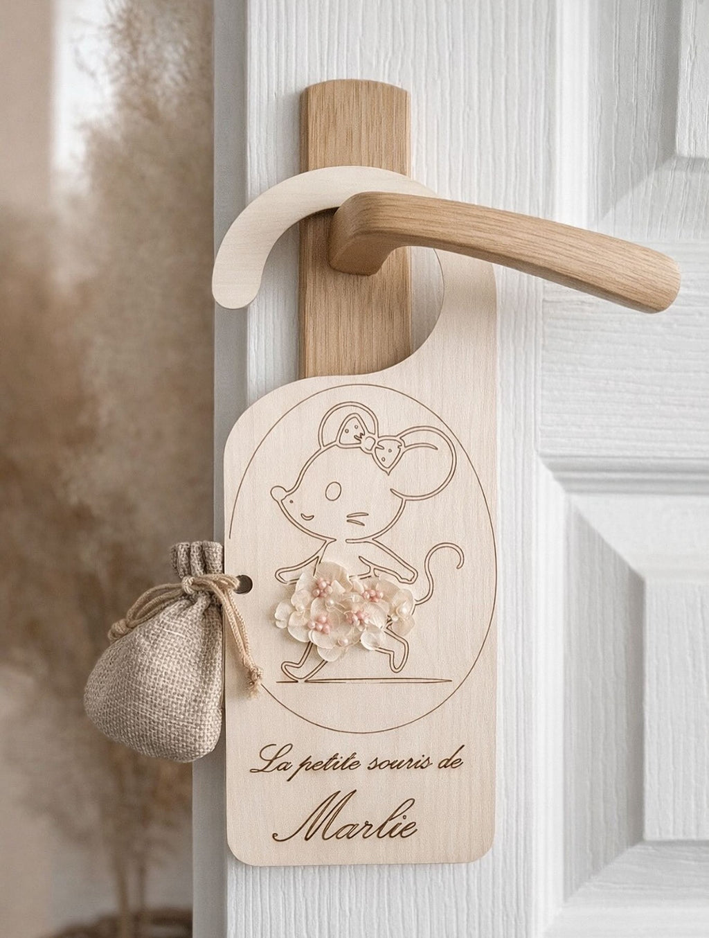 Pancarte de porte personnalisée - La petite souris