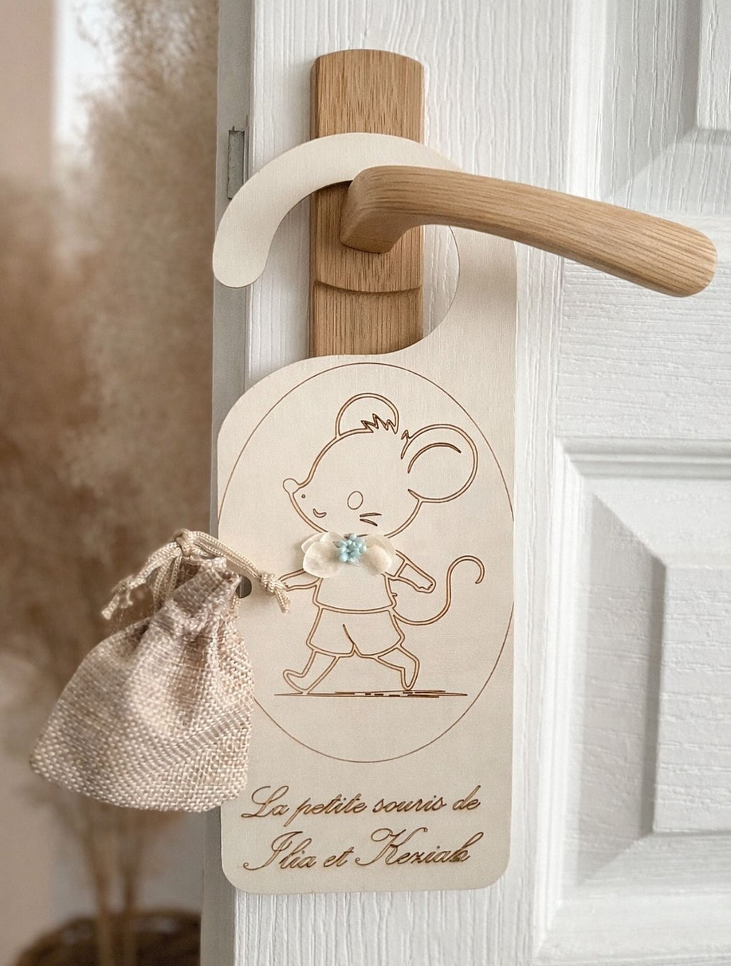 Pancarte de porte personnalisée - La petite souris
