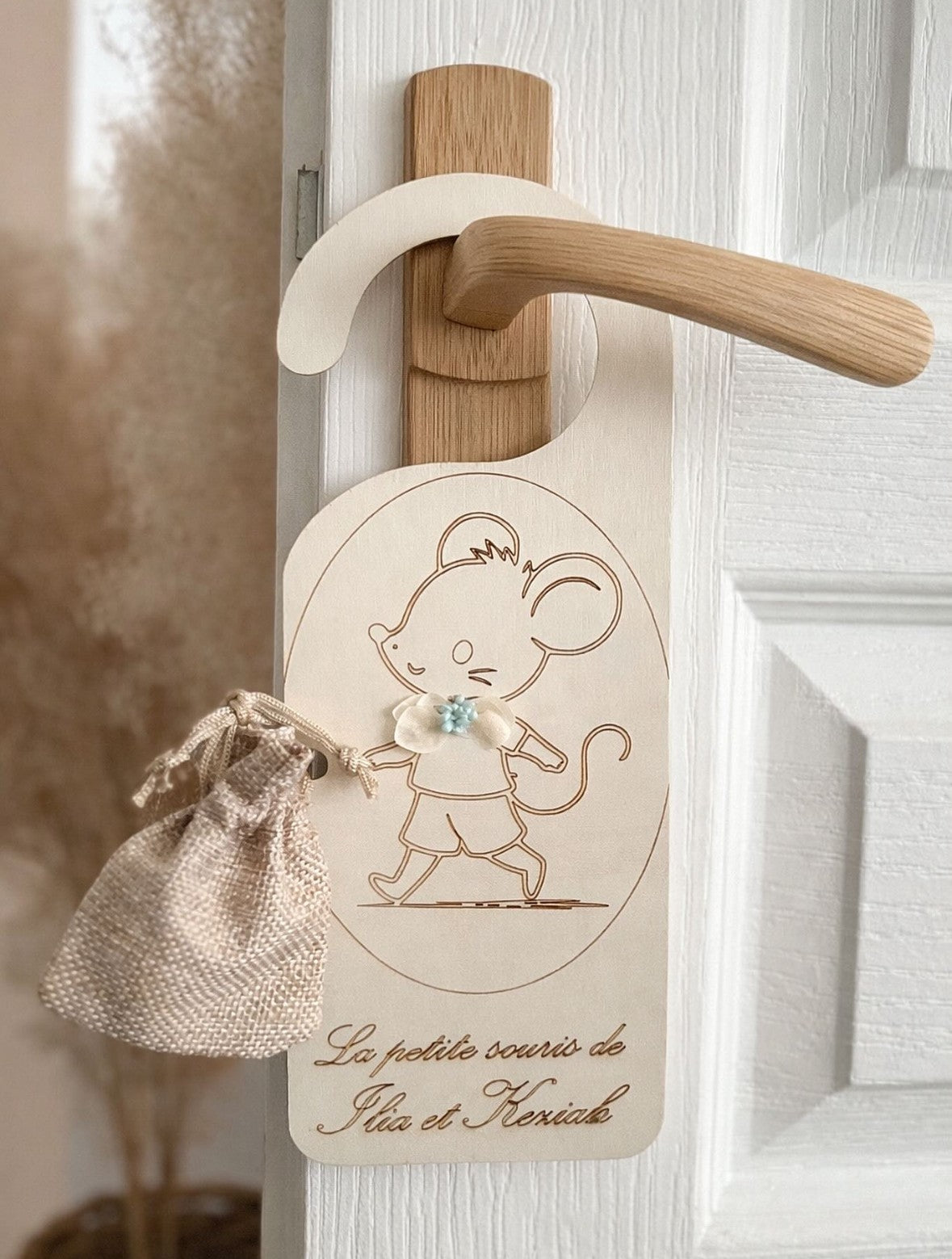 Pancarte de porte personnalisée - La petite souris